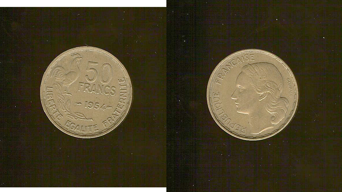 50 francs Guiraud 1954 TTB+